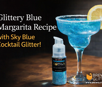 Glittery Blue Margarita using Sky Blue Cocktail Glitter