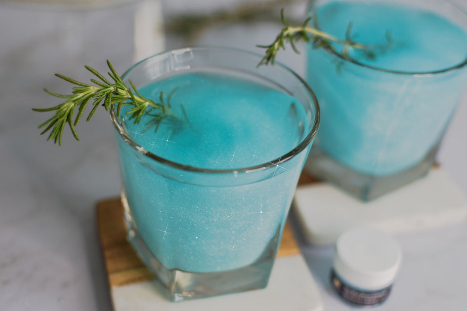 Blue Lagoon Drink Recipe Using Edible Glitter for Drinks