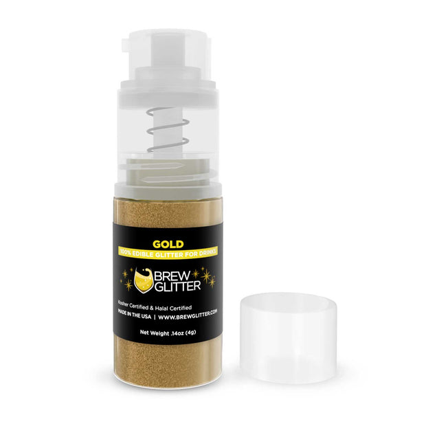 Gold Edible Glitter Mini Spray Pump for Drinks-Brew Glitter®