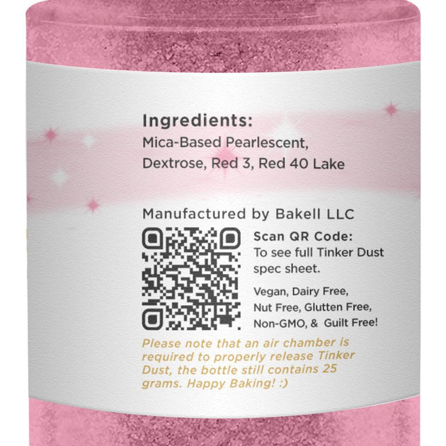 BAKELL Deep Pink Edible Glitter Spray Pump, (25g), TINKER DUST Edible  Glitter, KOSHER Certified, 100% Edible Glitter
