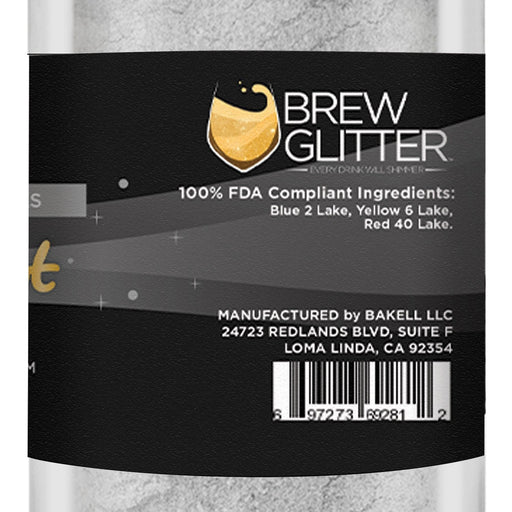 Nu Super Silver Edible Brew Dust | Bulk Sizes-Brew Glitter®