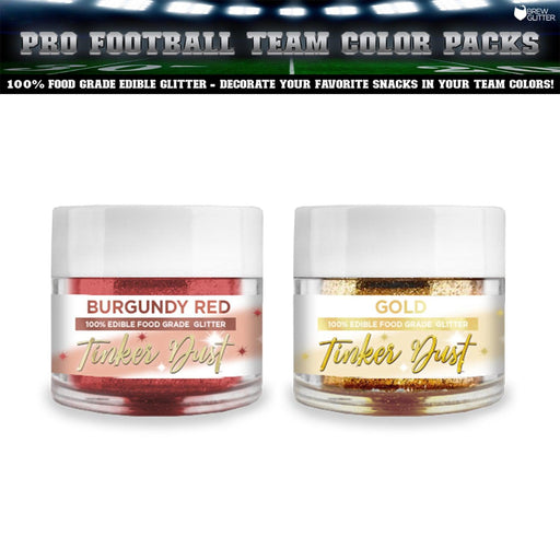 Red & Gold Glitter Football Team Colors (2 PC Set)-Brew Glitter®