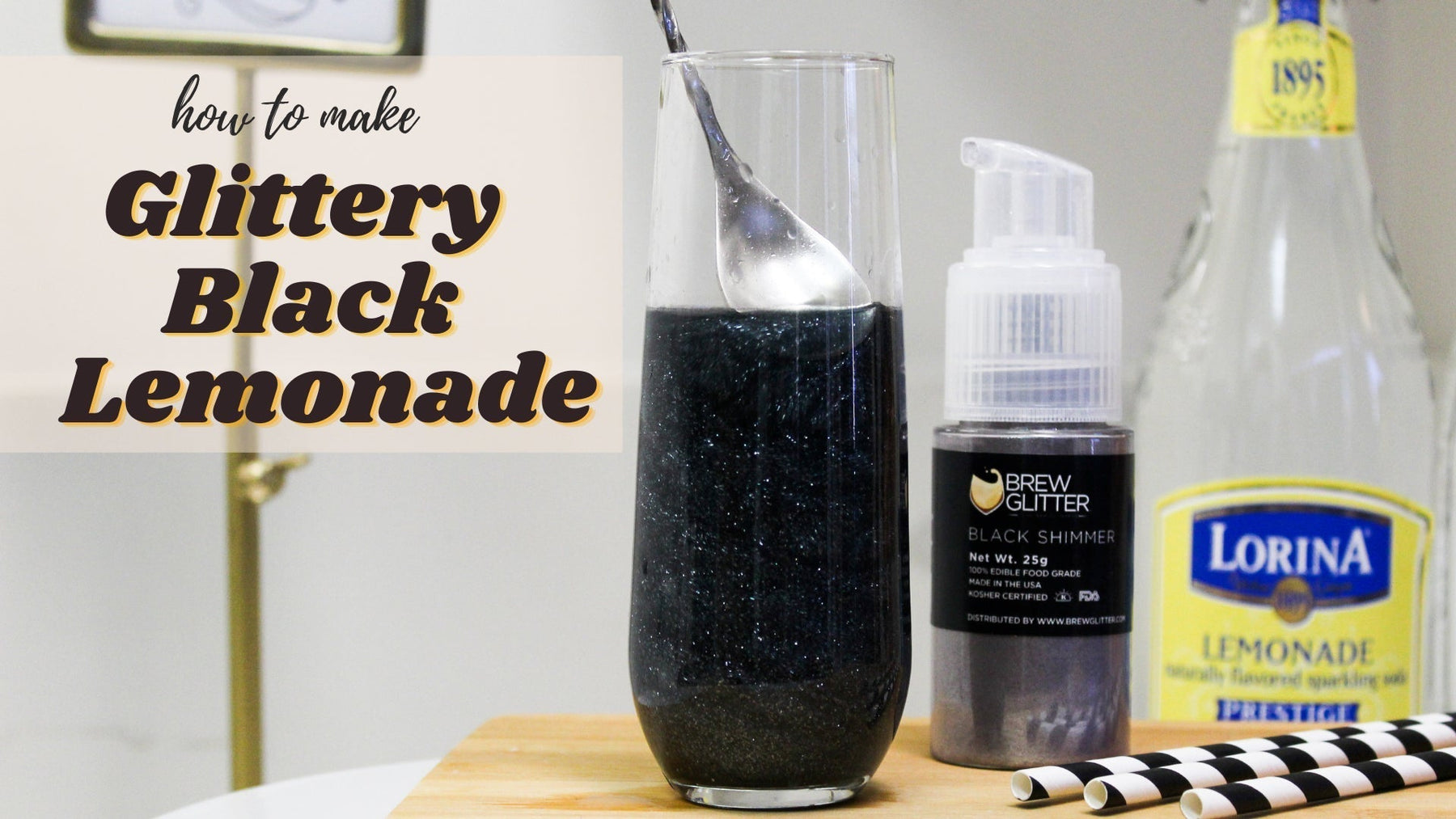 Glitter Black Lemonade using Brew Glitter Pumps-Brew Glitter®