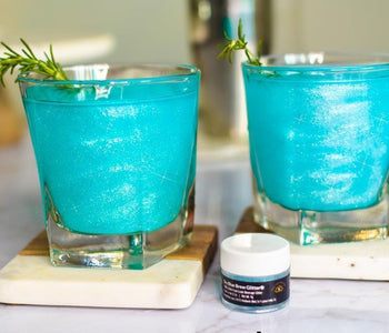 Glittery Blue Margarita using Sky Blue Cocktail Glitter