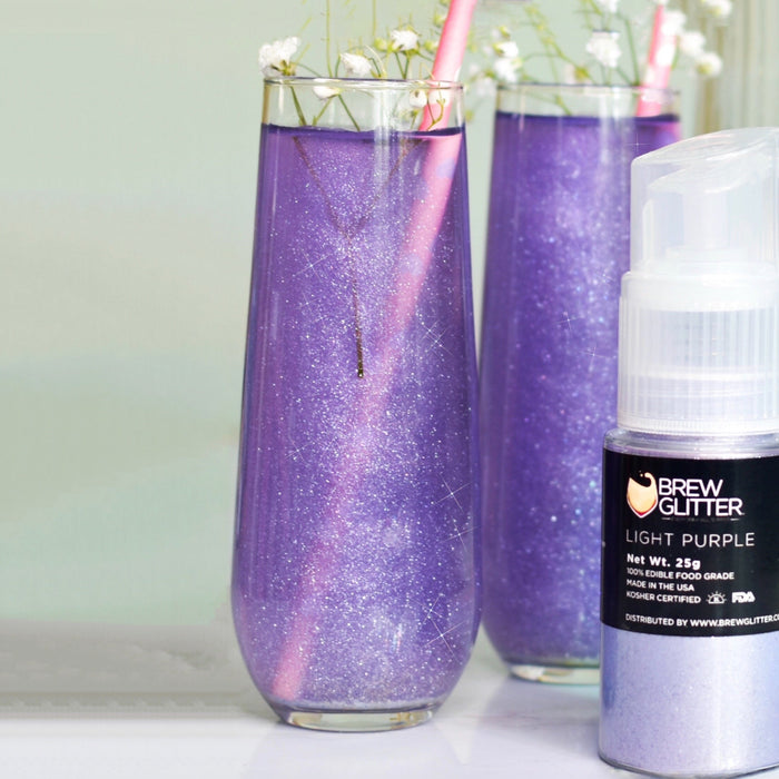 Lavender Gin Cocktail using Light Purple Brew Glitter-Brew Glitter®