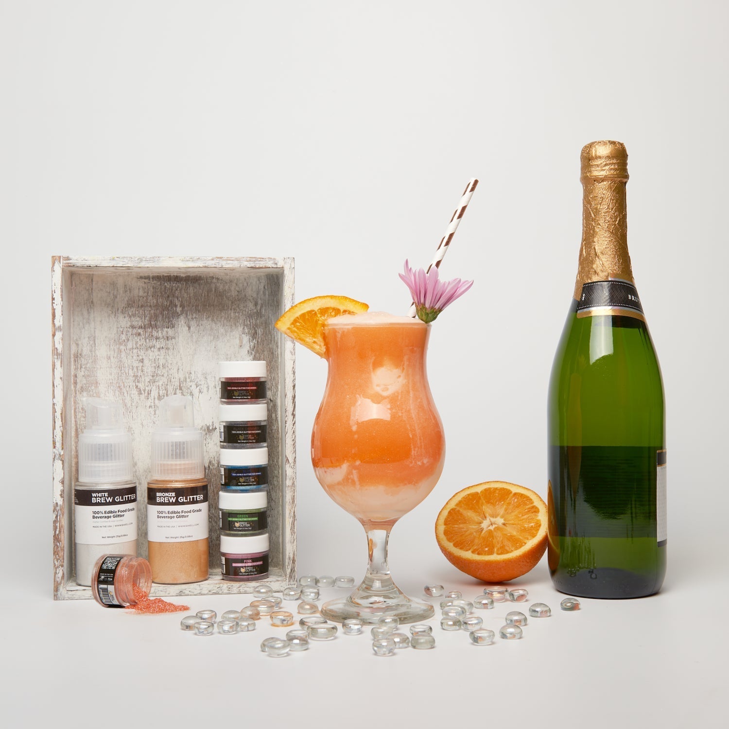 Peach Champagne Glittery Float-Brew Glitter®
