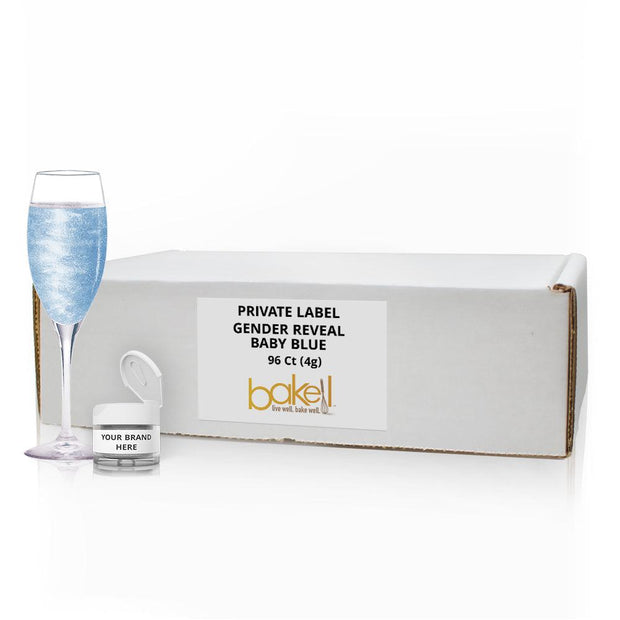 Baby Blue Edible Gender Reveal Beverage Glitter by the Case | Private Label-Brew Glitter®
