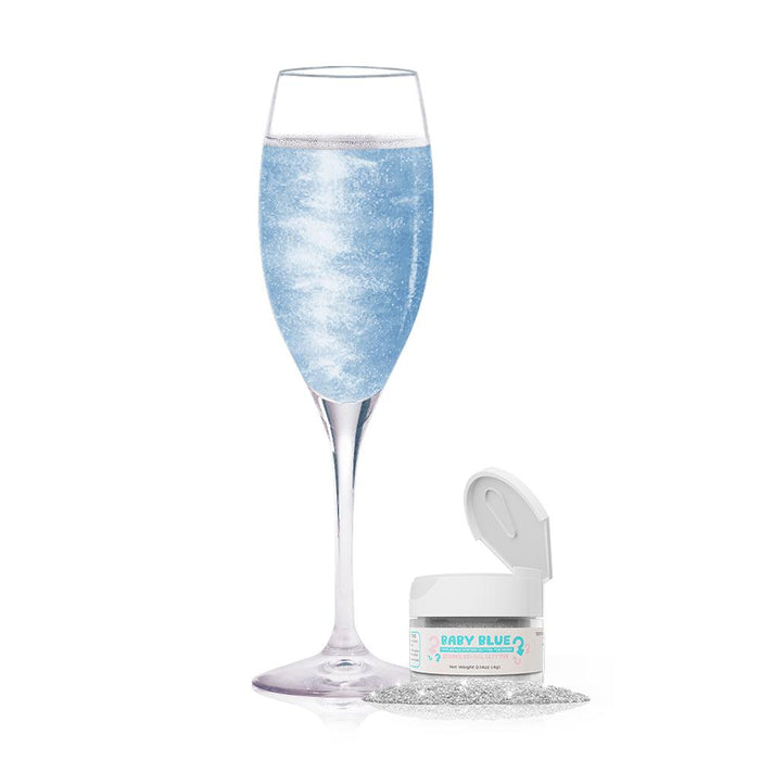 Baby Blue Edible Gender Reveal Beverage Glitter-Brew Glitter®