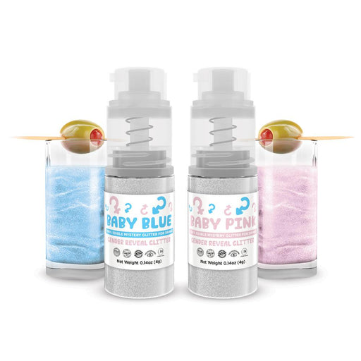 Baby Pink and Blue Color Changing Gender Reveal 4g Mini Pump Set-Brew Glitter®