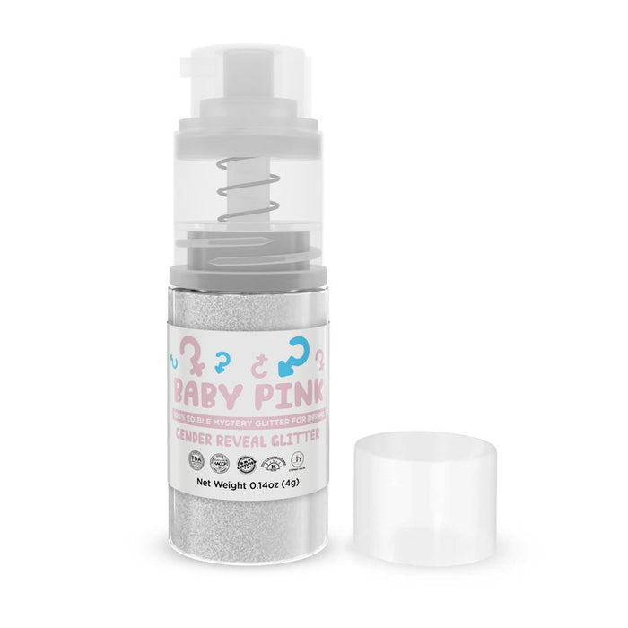 Baby Pink Gender Reveal Edible Glitter Mini Spray Pump for Drinks-Brew Glitter®