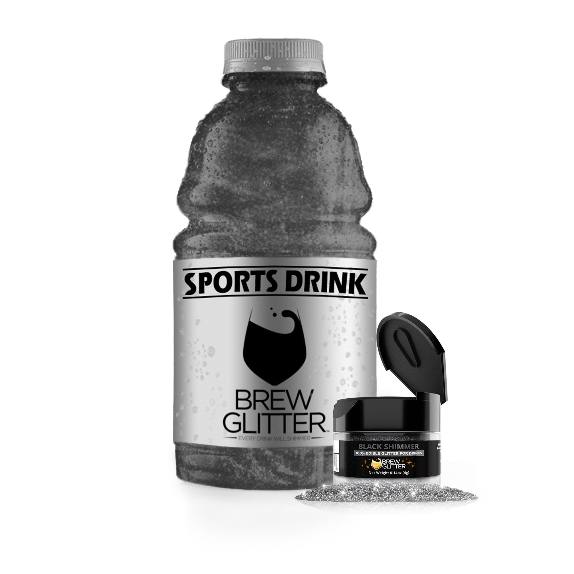 Black Brew Glitter | Edible Glitter for Sports Drinks & Energy Drinks-Brew Glitter®