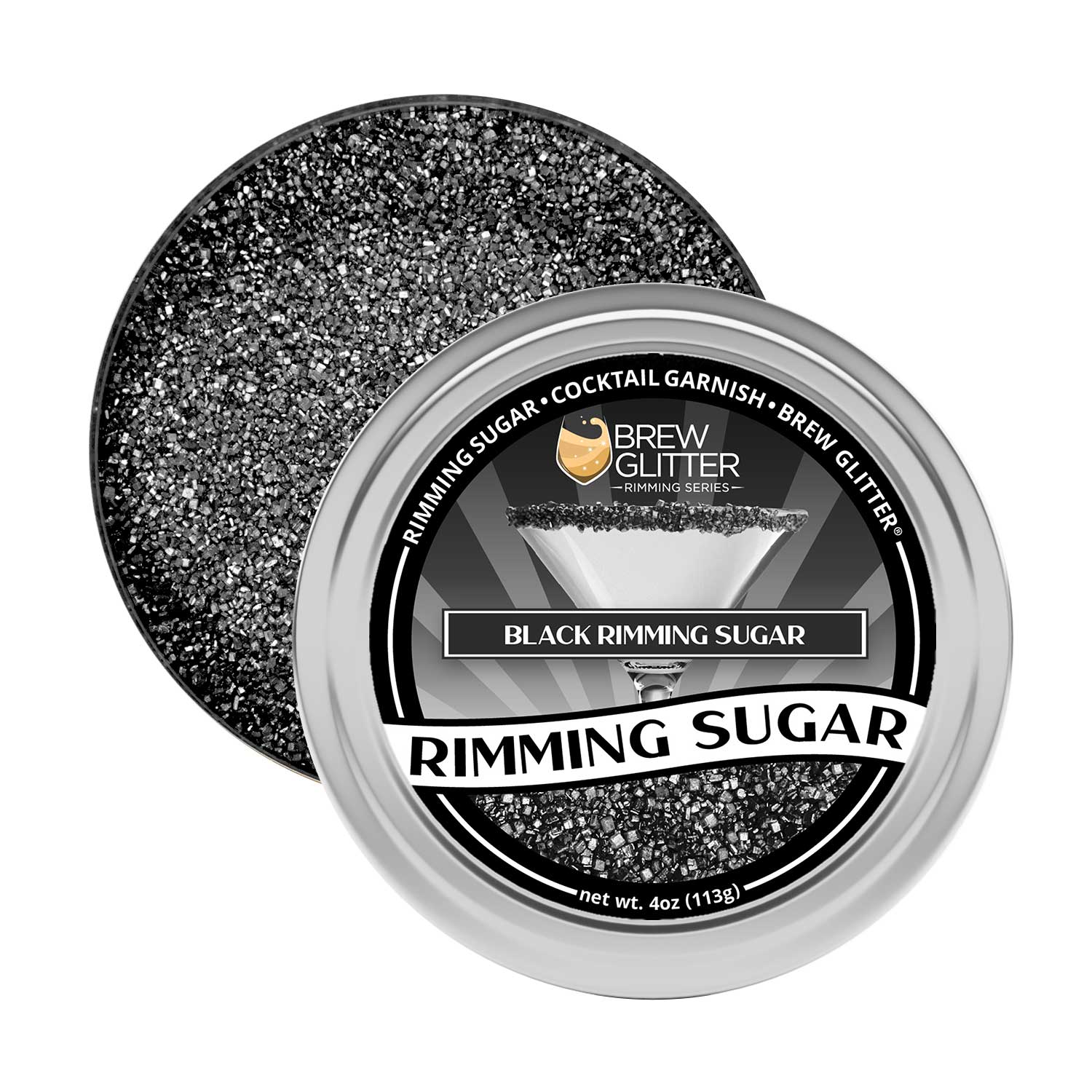 Black Cocktail Rimming Sugar-Brew Glitter®