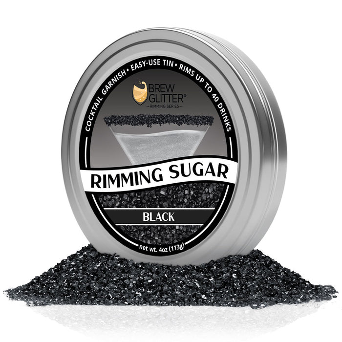 Black Cocktail Rimming Sugar by the case-Brew Glitter®