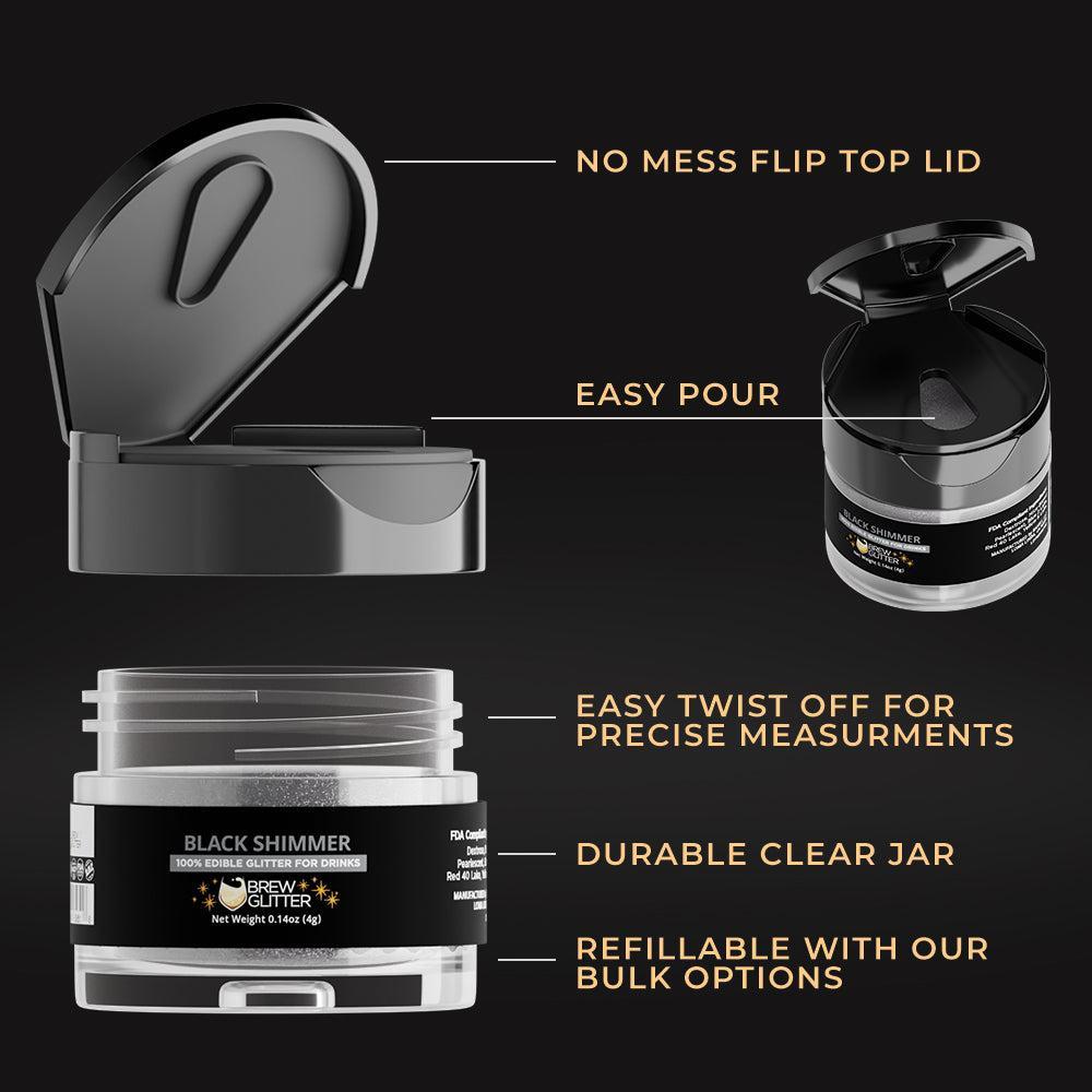 Black Shimmer Brew Glitter | Bulk Sizes-Brew Glitter®