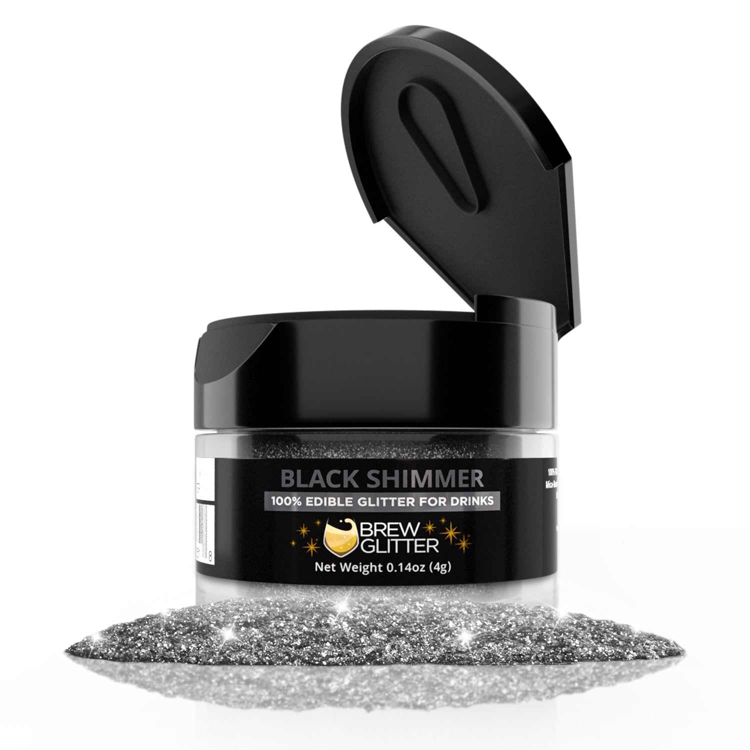 Black Shimmer Brew Glitter | Food Grade Beverage Glitter-Brew Glitter®