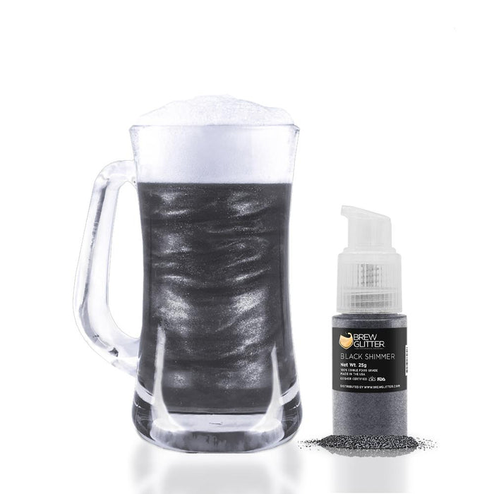 Black Shimmer Brew Glitter Spray Pump by the Case (6 per/ case)-Brew Glitter®