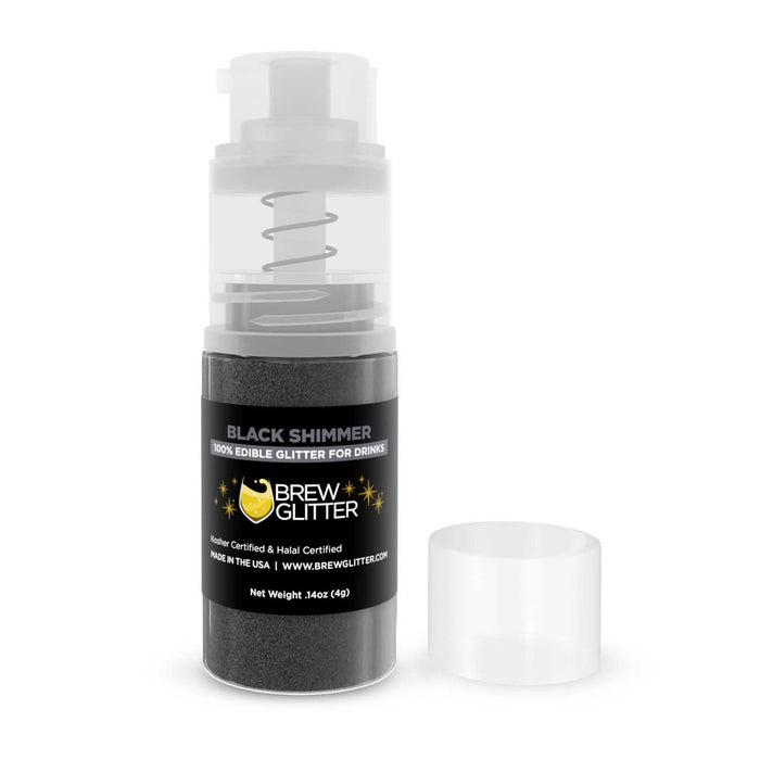 Black Shimmer Edible Glitter Mini Spray Pump for Drinks-Brew Glitter®