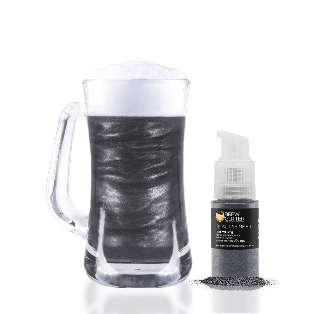 Black Shimmer Edible Glitter Spray Pump for Drinks-Brew Glitter®