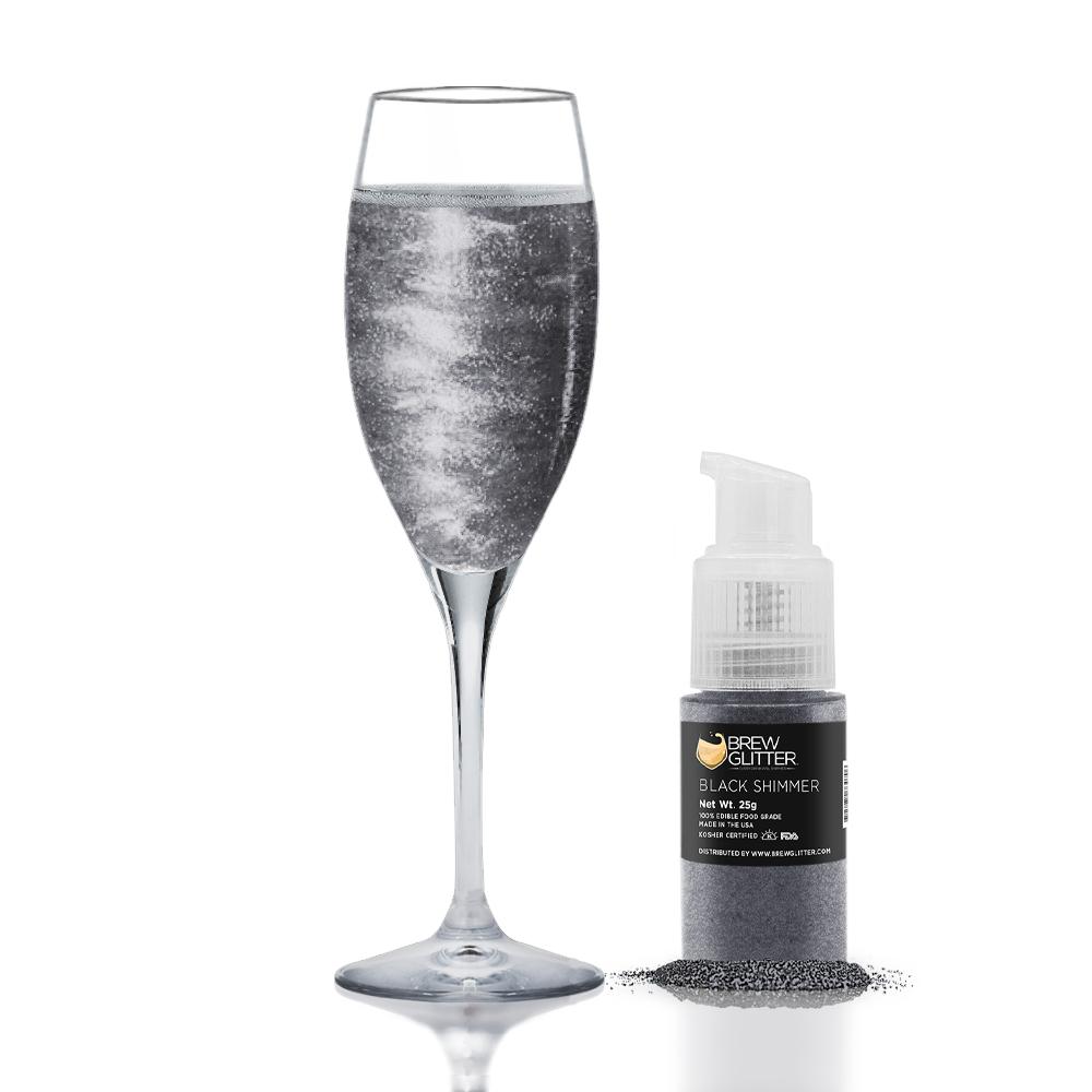 Black Shimmer Edible Glitter Spray Pump for Drinks-Brew Glitter®