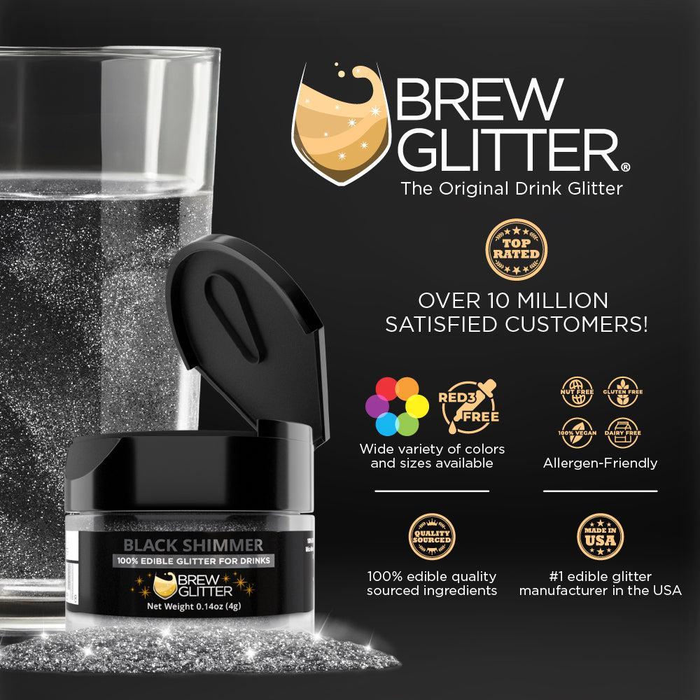 Black Shimmer Food Grade Brew Glitter | 4 Gram Jar-Brew Glitter®