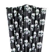 Black Skull | Halloween Paper Straws Bulk-Brew Glitter®