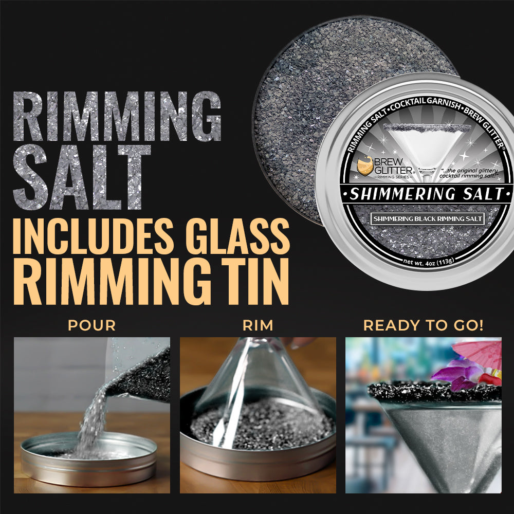 Shimmering Black Cocktail Rimming Salt
