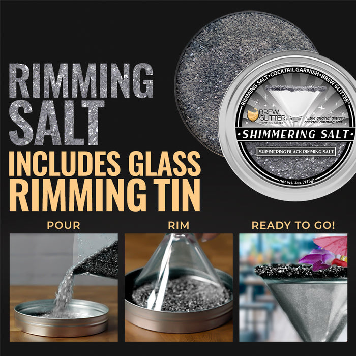 Shimmering Black Rimming Salt | Bulk Sizes