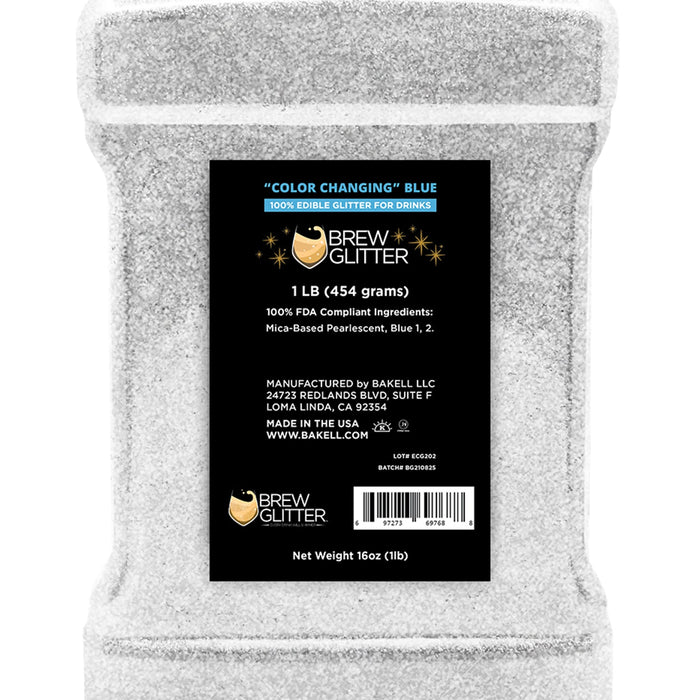 Blue Color Changing Brew Glitter | Edible Glitter for Sports Drinks & Energy Drinks-Brew Glitter®