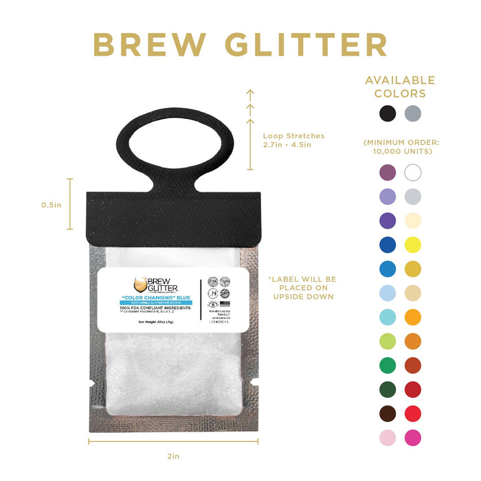 Blue Color Changing Brew Glitter® Necker | Wholesale-Brew Glitter®