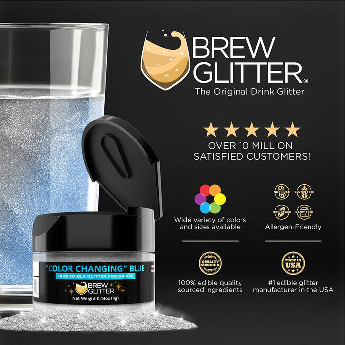 Blue Color Changing Brew Glitter Spray Pump Wholesale by the Case-Brew Glitter®