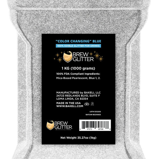 Blue Edible Color Changing Brew Glitter Wholesale by the Case-Brew Glitter®