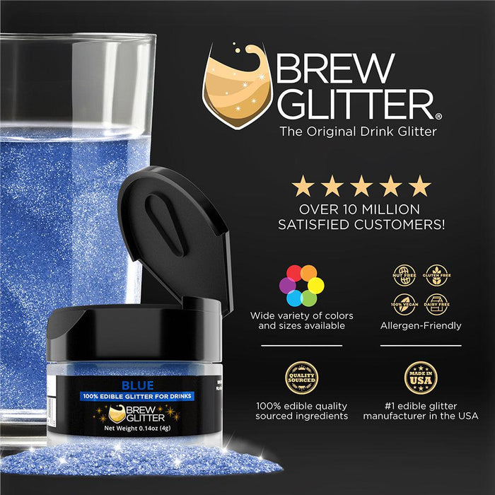 Blue Edible Glitter Mini Spray Pump for Drinks-Brew Glitter®