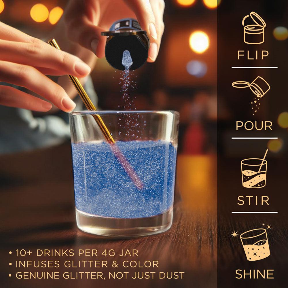 Blue Edible Glitter Spray Pump for Drinks-Brew Glitter®