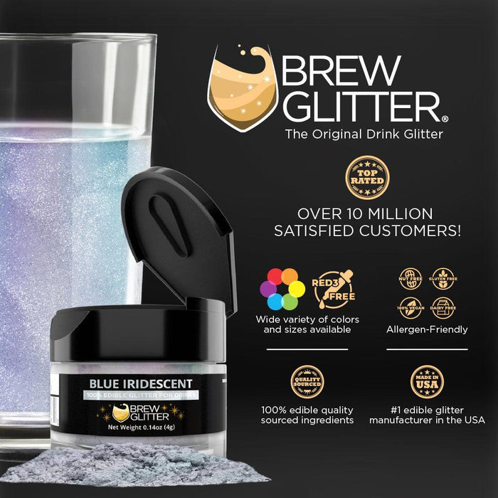 Blue Iridescent Brew Glitter | Bulk Sizes-Brew Glitter®
