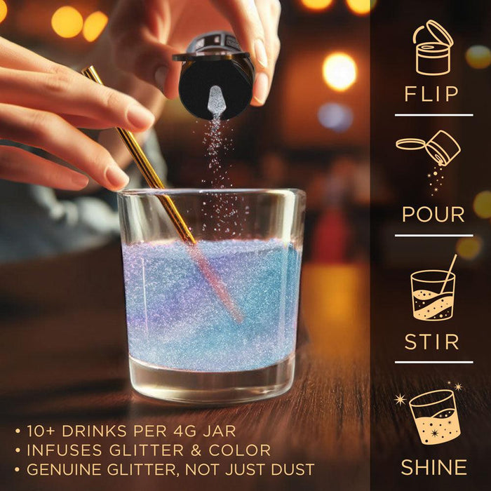 Blue Iridescent Brew Glitter | Mini Pump Wholesale by the Case-Brew Glitter®