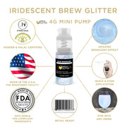 Blue Iridescent Edible Glitter Mini Spray Pump for Drinks-Brew Glitter®