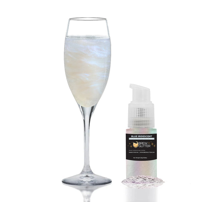 Blue Iridescent Edible Glitter Spray Pump for Drinks-Brew Glitter®