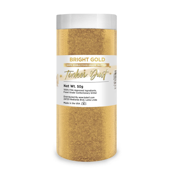 Bright Gold Tinker Dust Food Grade Edible Glitter | Bulk Sizes-Brew Glitter®