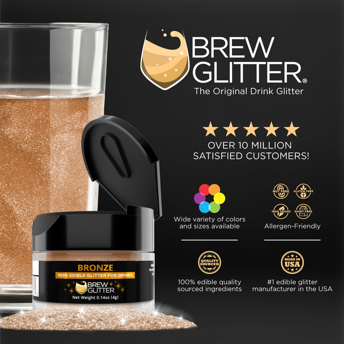 Bronze Brew Glitter | Cocktail Beverage Glitter-Brew Glitter®