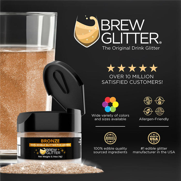 Bronze Edible Glitter Mini Spray Pump for Drinks-Brew Glitter®