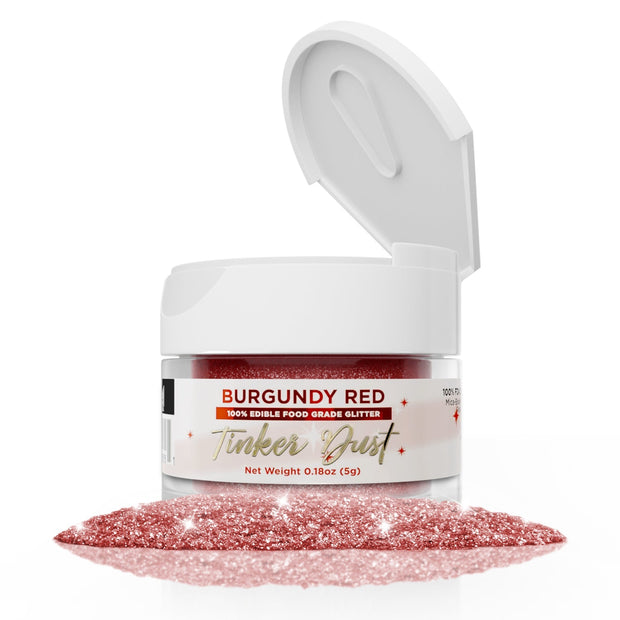 Burgundy Red Edible Glitter Tinker Dust | 5 Gram Jar-Brew Glitter®