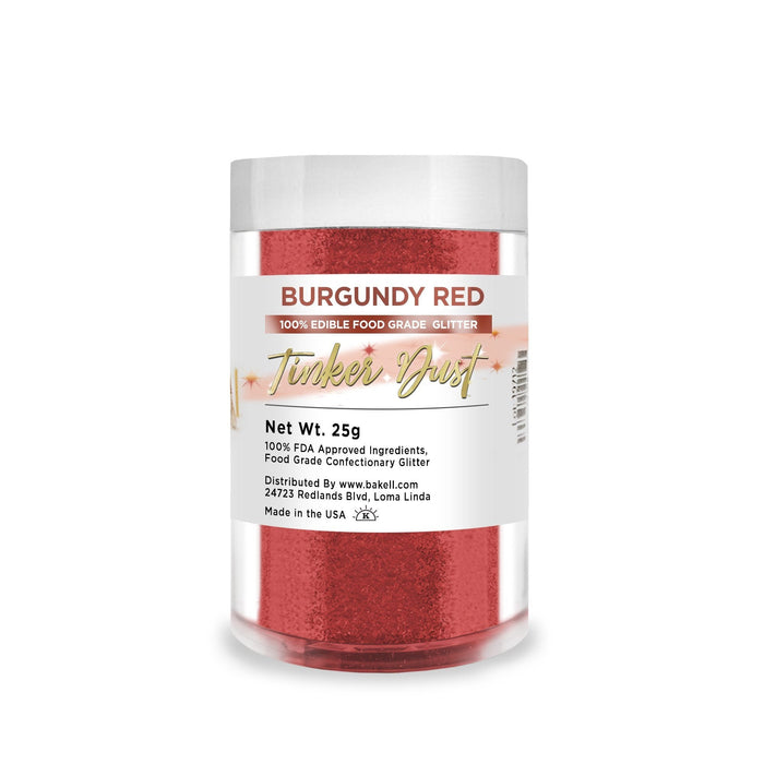 Burgundy Red Tinker Dust Edible Glitter | Food Grade Glitter-Brew Glitter®