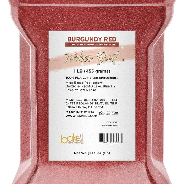 E-Kongton Burgundy Edible Luster Dust: 7 Grams Edible Glitter for