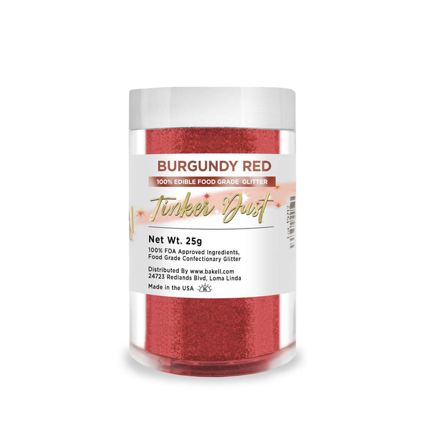E-Kongton Burgundy Edible Luster Dust: 7 Grams Edible Glitter for