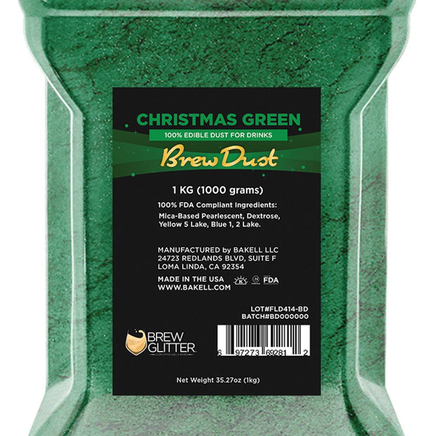 Christmas Green Edible Brew Dust-Brew Glitter®
