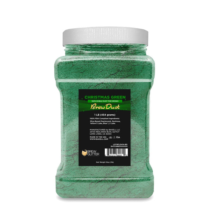 Christmas Green Edible Brew Dust | Bulk Sizes-Brew Glitter®