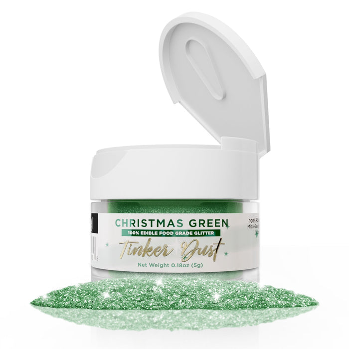 Christmas Green Edible Glitter Tinker Dust | 5 Gram Jar-Brew Glitter®