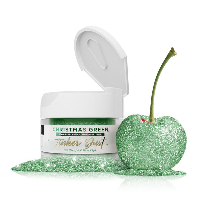 Christmas Green Edible Glitter Tinker Dust | 5 Gram Jar-Brew Glitter®
