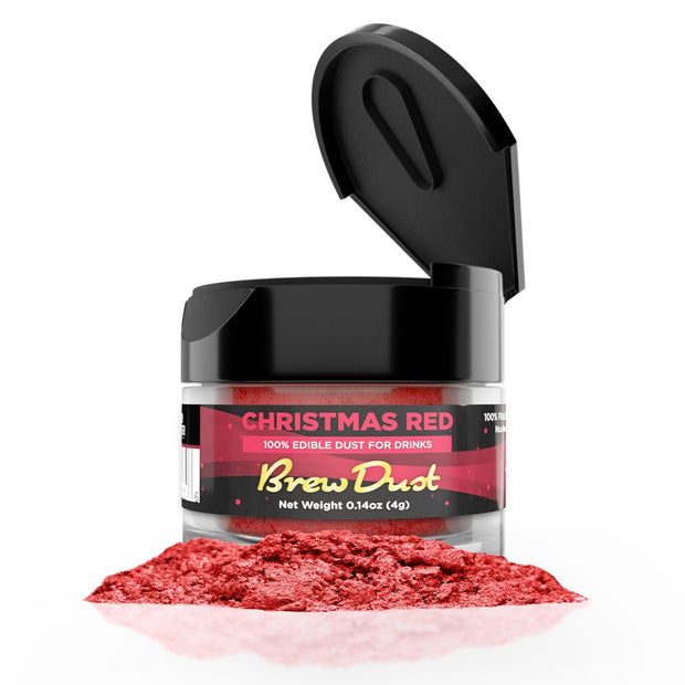 Christmas Red Edible Brew Dust | 4 Gram Jar-Brew Glitter®