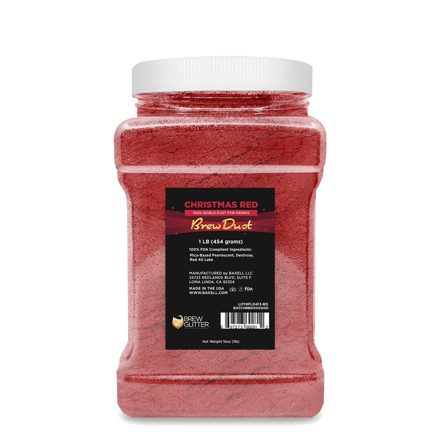 Christmas Red Edible Brew Dust | Bulk Sizes-Brew Glitter®